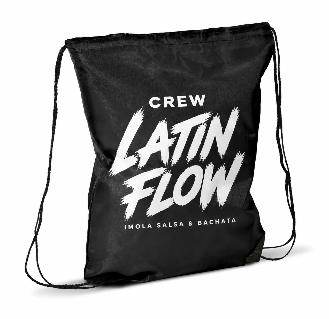 Sacca nera Latin Flow con stampa Crew Latin Flow